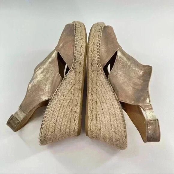 Kanna womens espadrilles size 40 bronze leather wedges costal - Picture 7 of 14